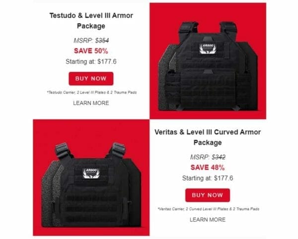 Level III AR500 Body Armor Packages