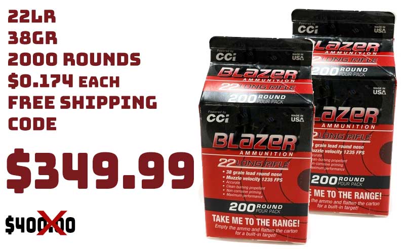 Blazer Ammunition 22Lr 38Grn Pour Pack 2000 Rounds Sale