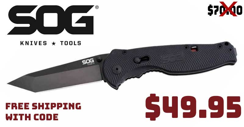 SOG Specialty Knives Flash II Tanto Folding Knife Sale