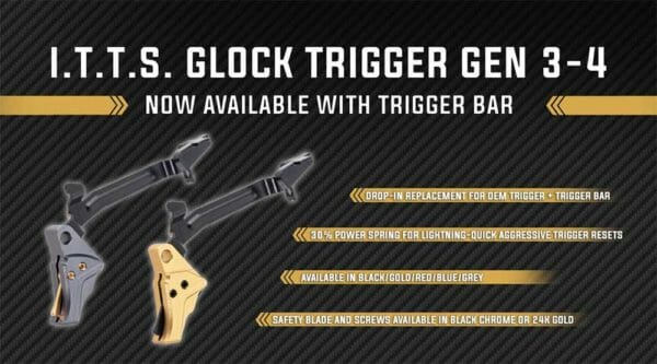 Tyrant Designs NEW Drop-in Glock Gen 3-4 I.T.T.S. Trigger + Trigger Bar