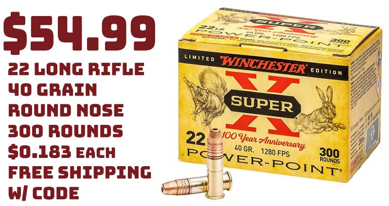 Winchester Super-X 22LR RN 40grn Ammunition Sale