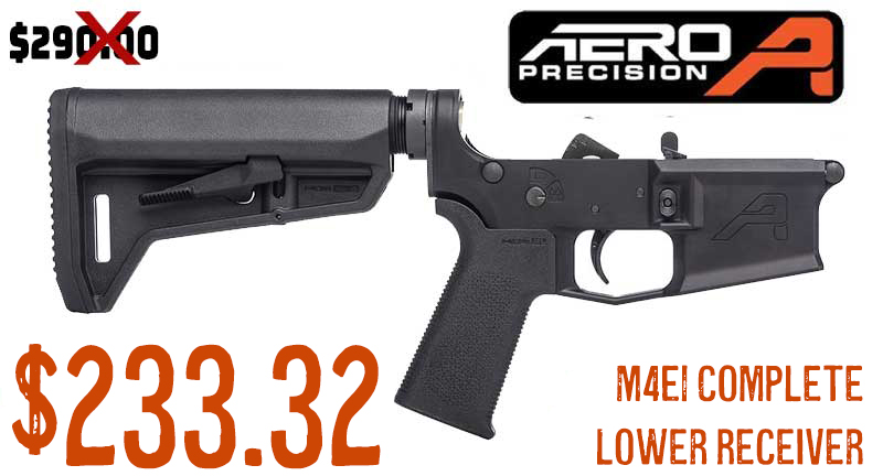 Aero Precision M4E1 Complete Lower Receiver w/ MOE SL Grip & SL-K Carbine Stock feb2023