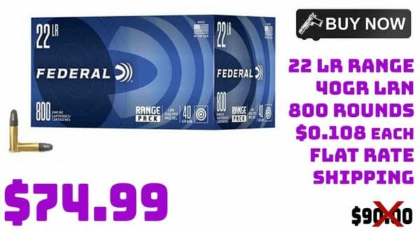 Federal 22LR Range 40Gr LRN Ammunition sept2021 Sale