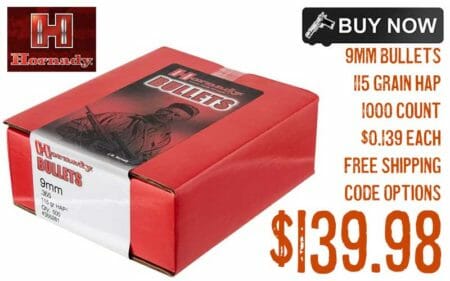 Hornady High-Volume 9mm Pistol Bullets 500pc feb2022