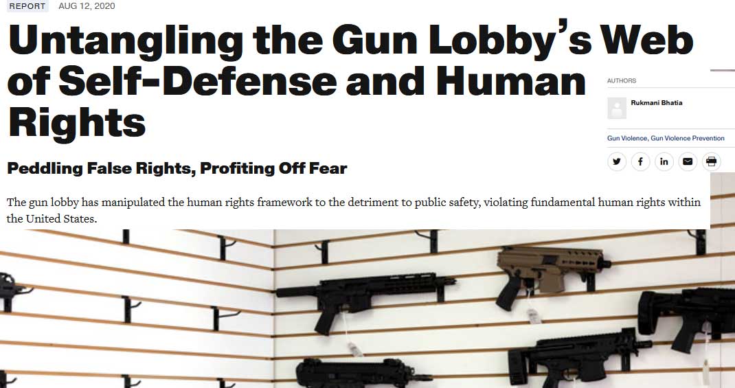 Untangling the Gun Lobby’s Web of Self-Defense and Human Rights