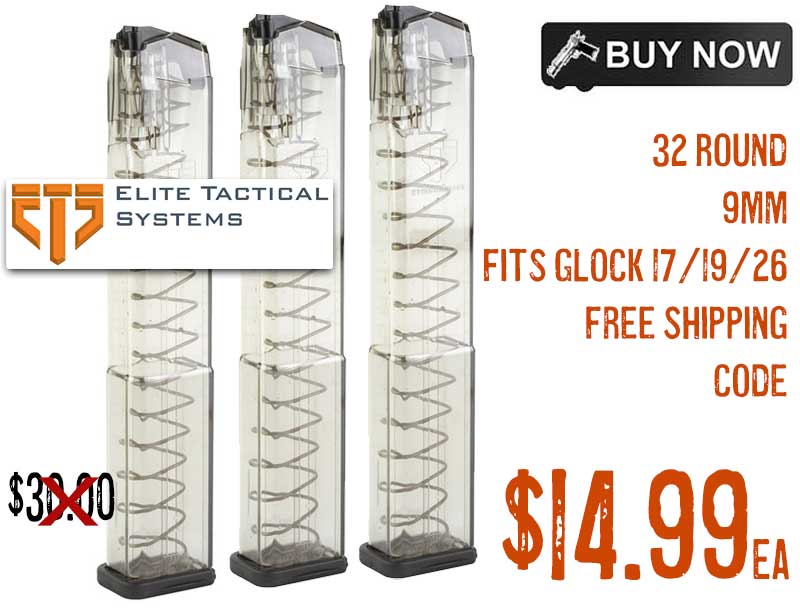 Elite Tactical Systems Magazine 9mm 32Rd Smoke Gray Sale