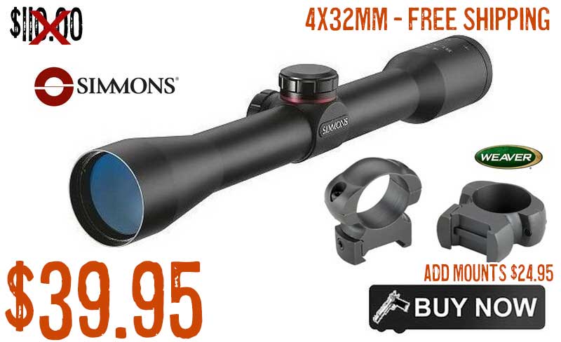 Simmons 8-Point 4X32mm Truplex Riflescope & Mounts Sale sept2022