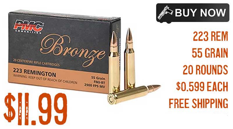 PMC Bronze 223 Remington 55Grain Ammo sale april2024