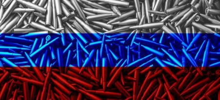 Russia Ammo Flag iStock-1359004634