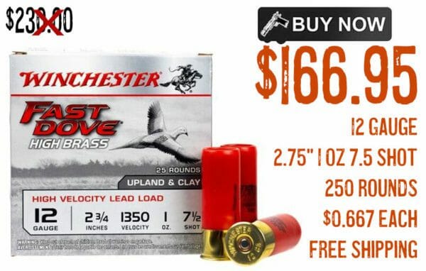 Winchester Fast Dove High Brass Shotgun Shell 