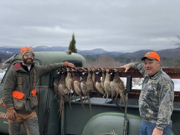 Knox Williams and Rep. Pat Brennan at a Suppressed Pheasant Hunt during the NASC Conference in New Hampshire (2018).