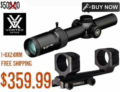 Vortex Strike Eagle 1-6X24mm Scope AR-BDC3 & Mount $359.99 FREE S&H