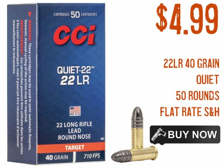 Cci 22 Lr 40gr Quiet-22 Lrn Ammo 50 Rounds $4.99 Flat Rate S&h