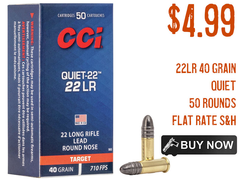 CCI 22 LR 40Gr Quiet-22 LRN Ammunition Sale sept2022