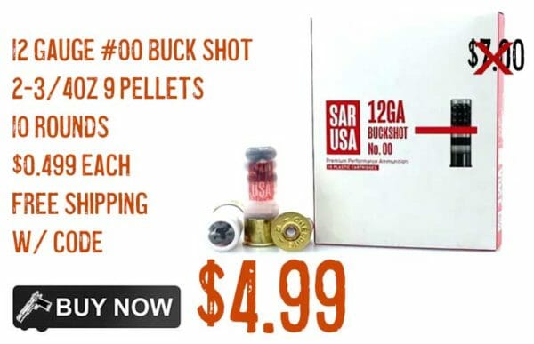 SAR USA 12 Gauge #00 Buck Shot 2-3-4oz Ammo Sale