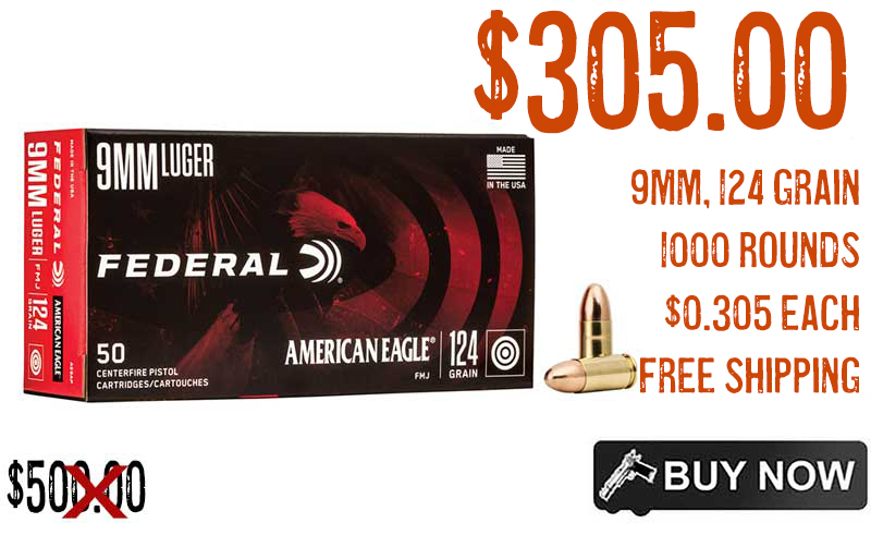 American Eagle 9mm Luger 124-Grain Centerfire Handgun Ammunition