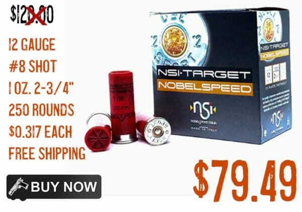 Nobel Sport Target Nobel Speed 12 Gauge 8 Shot 1 oz sale deal discount aaa