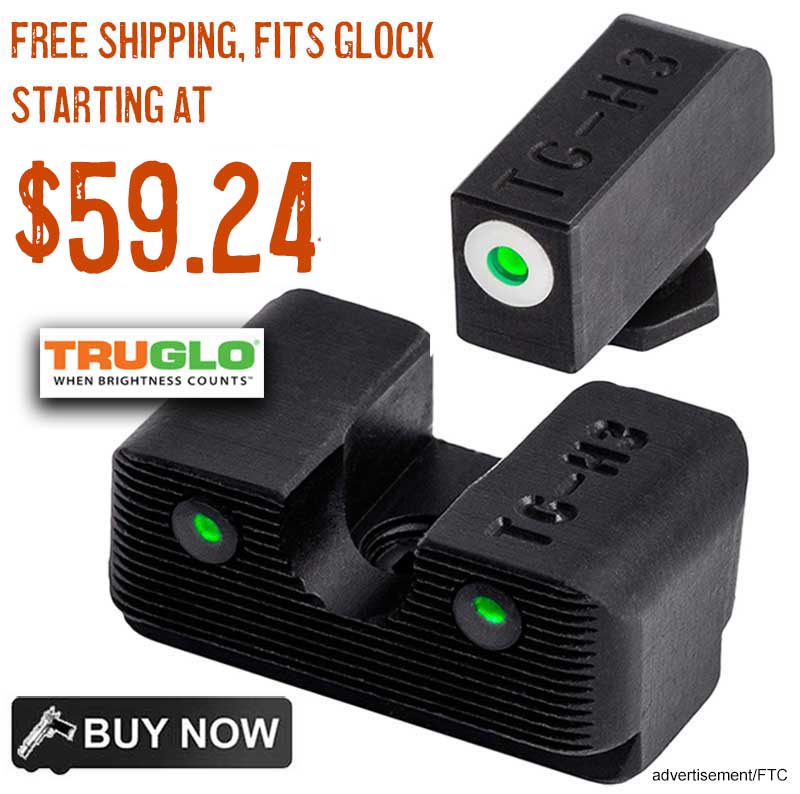 TRUGLO Tritium Pro Glow-in-The-Dark Handgun Night Sights Glock deal sale discount sept2024