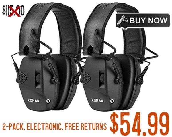 2-Pack of ZOHAN EM054 Electronic Ear Muffs sale deal discount sept2024