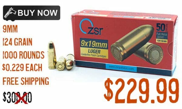 Zsr Ammunition 9mm 124 Grain Fmj 1000 Rounds 22999 Free Sandh 5157