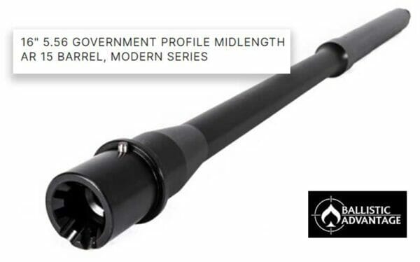 Ballistic Advantage 16" 5.56 Government Profile Midlength Series Barrel