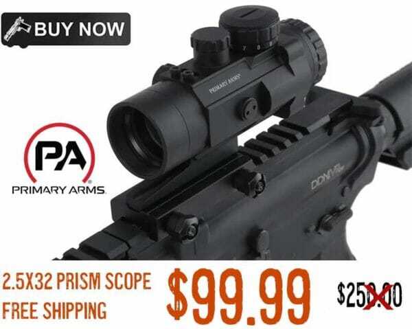 Primary Arms Compact 2.5x32 Prism Scope $99.99 FREE S&H