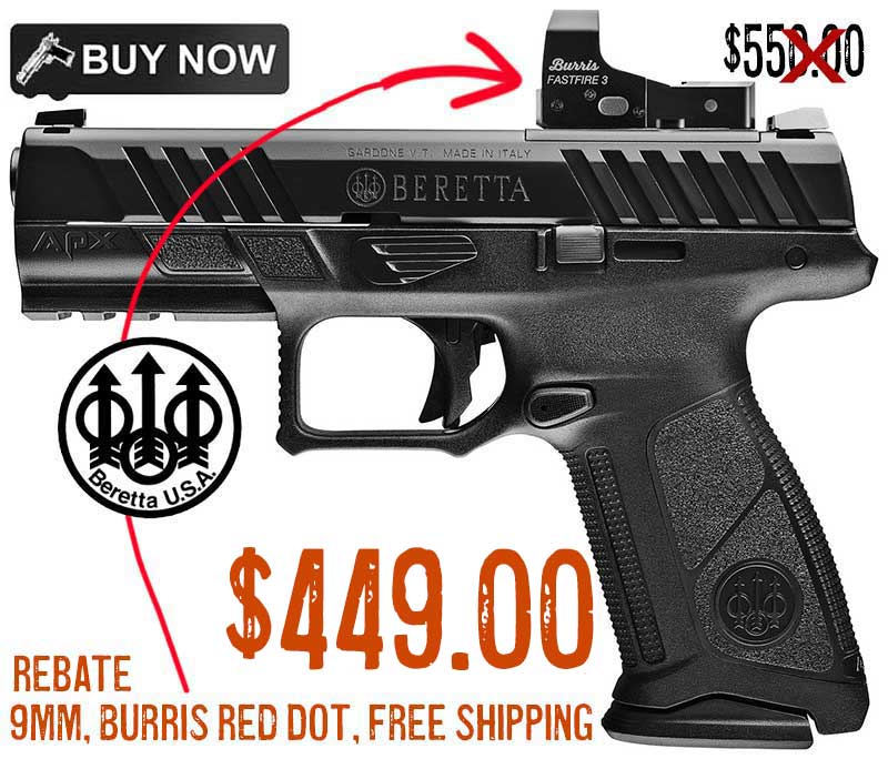 Beretta APX A1 Full Size 9mm Pistol +Burris Red Dot $449.00 FREE S&H