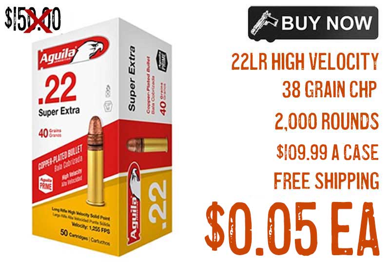 Aguila Super Extra High Velocity 22LR Ammo Sale Deal Discount aug2024