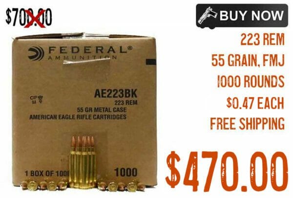 Federal American Eagle 223Rem 55Gr FMJ Bereli june2023bbb