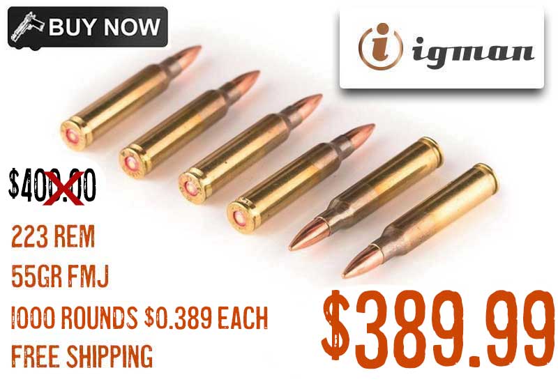 Igman Remington .223 Remington FMJ 55 Grain 500 Rounds june2023