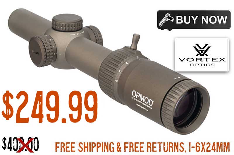 Vortex OPMOD Strike Eagle Limited Edition 1-6x24mm 30mm Tube Second Focal  Plane 30mm FDE, Tan - $254.99 after code: GUNDEALS