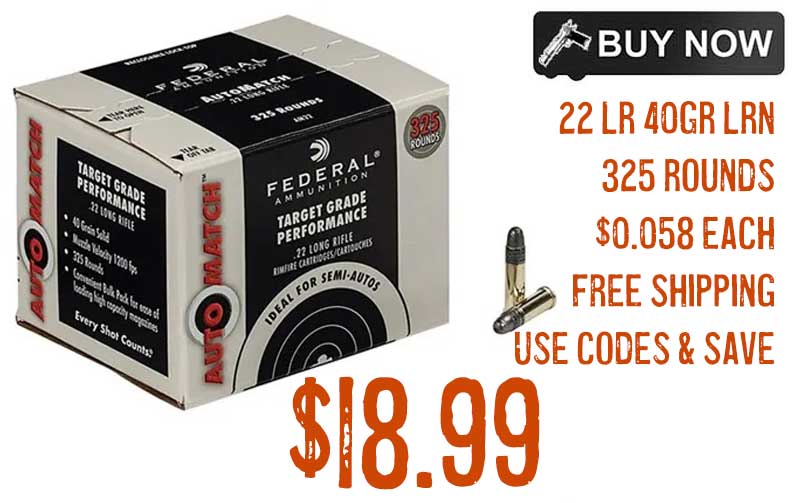 Federal Automatch Target 22 Long Rifle 40Gr LRN Ammo sale deal discount