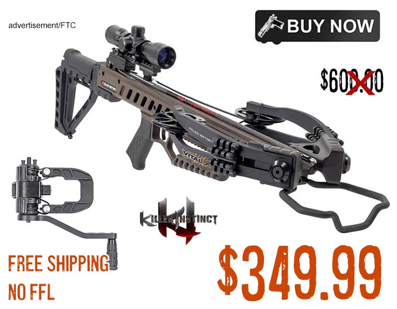 Killer Instinct Vital X FPS 405 S&H Crank FREE DSC Crossbow w/Compact Package $349.99