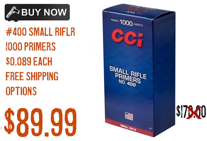 CCI 400 Small Rifle Primers, 1000 piece boxes lowest price