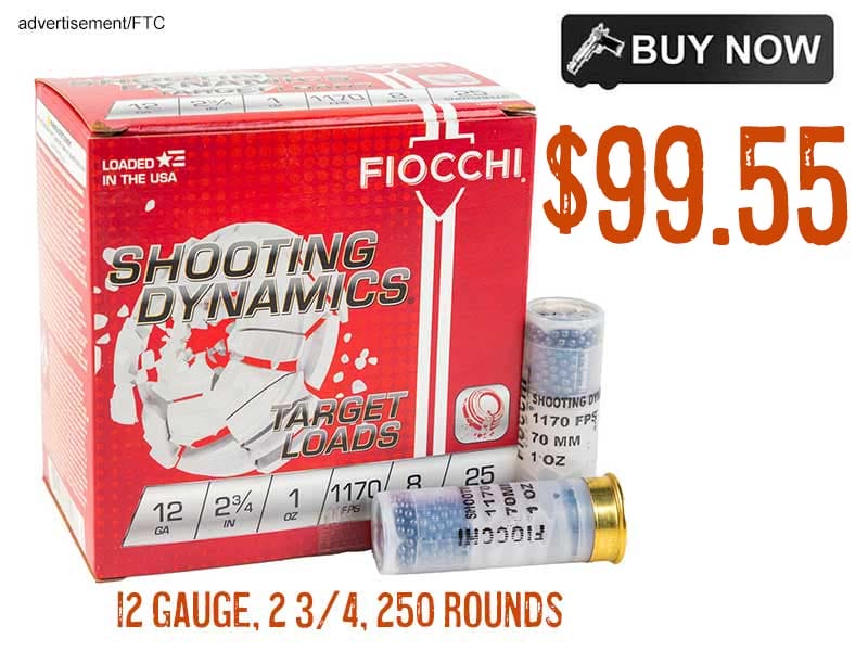 Fiocchi 12 GA 2.75 ShotShells 250 Round Case $99.55