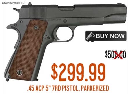 SDS 1911 GOVERNMENT .45 ACP 5" 7RD PISTOL PARKERIZED Lowest Price