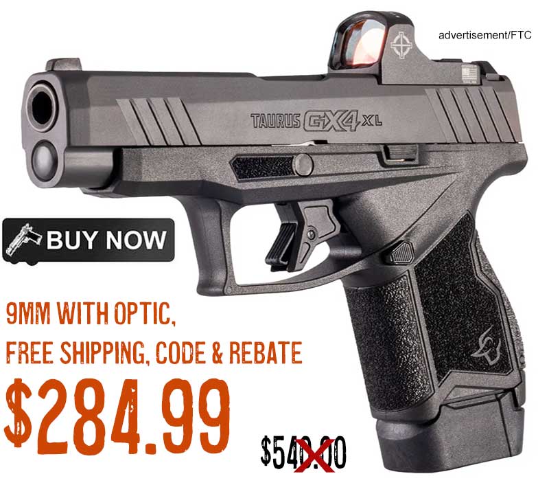 Taurus GX4 XL TORO 9mm Handgun with Riton Optic REBATE lowest Price