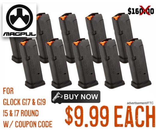 PMAG 15 GL9 9mm Luger 15RD for Glock 19 Black 10 Pack lowest price nov2024