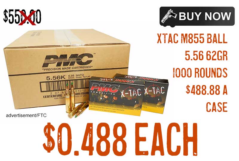 PMC XTAC M855 Ball 5.56 62Gr Centerfire Rifle Ammunition lowest price