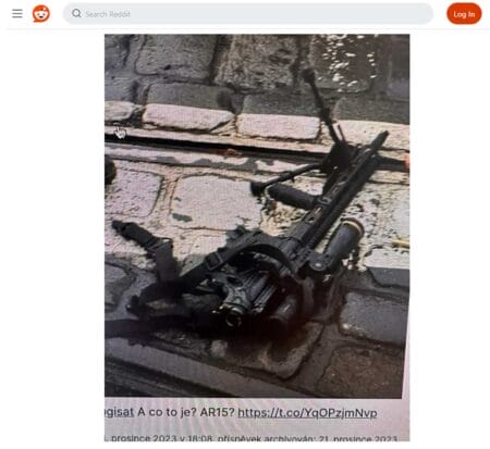 Reported Charles University Prague mass killer rifle, source Reddit