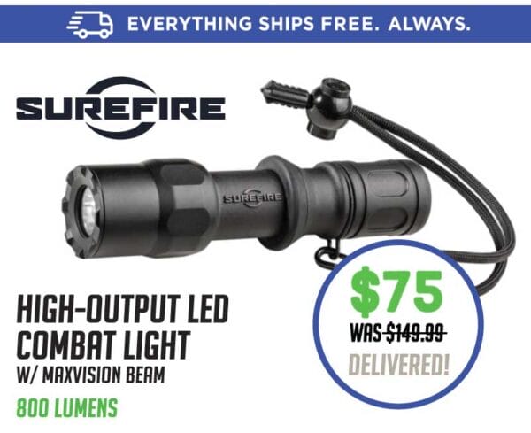 Surefire G2Z-MV High-Output Led Combat Light $75.00 FREE Shipping