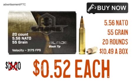 AAC SABRE BLADE BLACK TIP 5.56 NATO 55 GRAIN lowest price