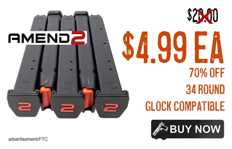 Amend2 Extended 34-Round 9mm GLOCK Compatible Magazines