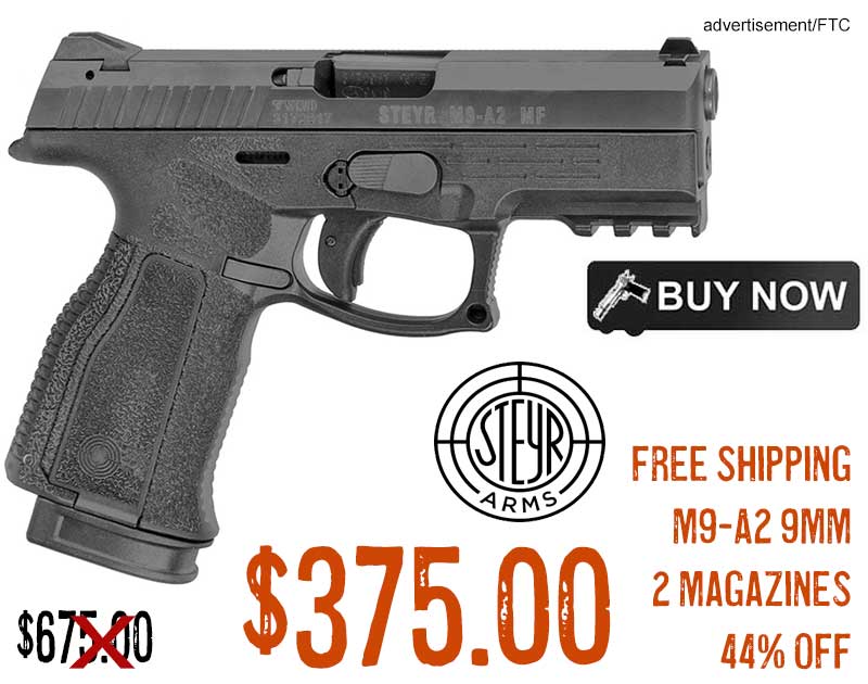 Steyr Arms M9-A2 9mm Pistol & 2 Mags $375.00 FREE S&H