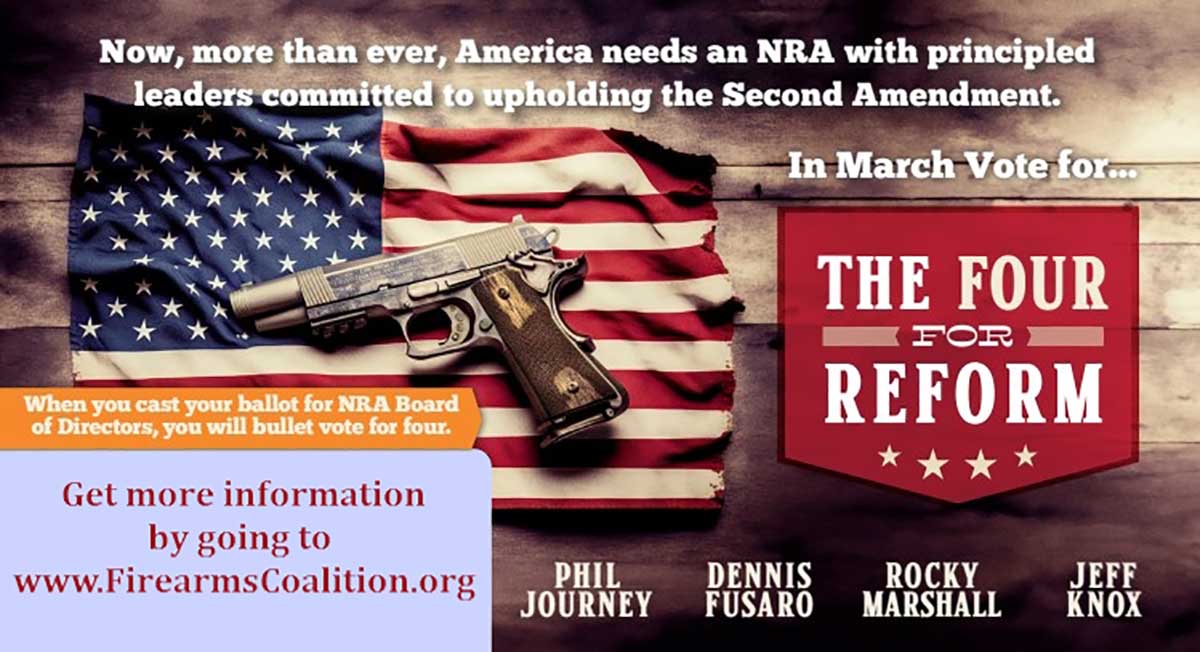 NRA Board Elections: Support the Four for Reform Candidates