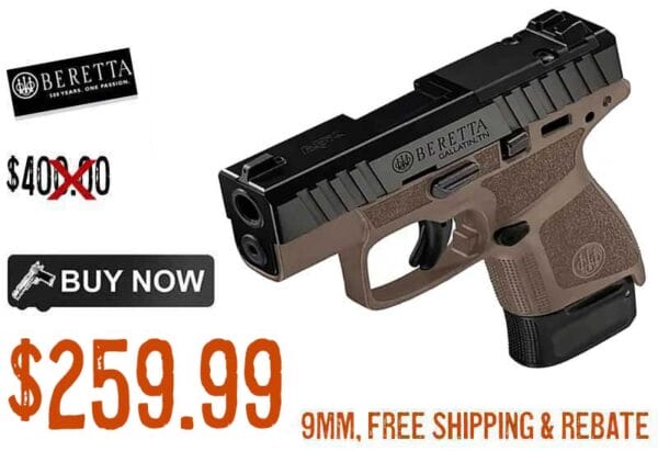 BERETTA APX-A1 Carry Pistol rebate low price FDE july2024