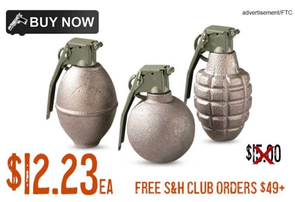 Military Style 'Dummy' Grenades $12.23 Each FREE S&H Club Orders $49+