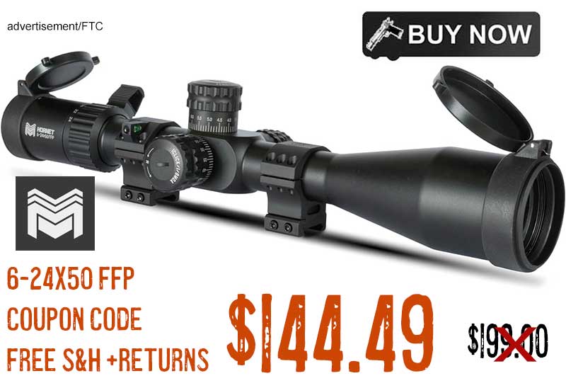 Monstrum Hornet 6-24x50 FFP Rifle Scope lowest price