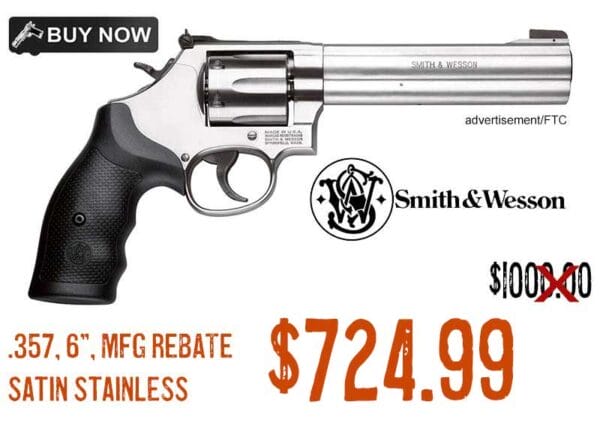 S&W 686 Satin Stainless .357 Magnum Revolver lowest price april2024