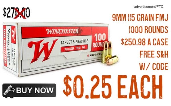 Winchester Target & Practice 9Mm 115 Grain Fmj lowest price